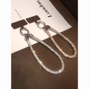 Sparkling Rhinestone Wrist Strap Keychain