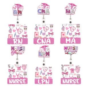 Pink Healthcare Badge Buddy Set